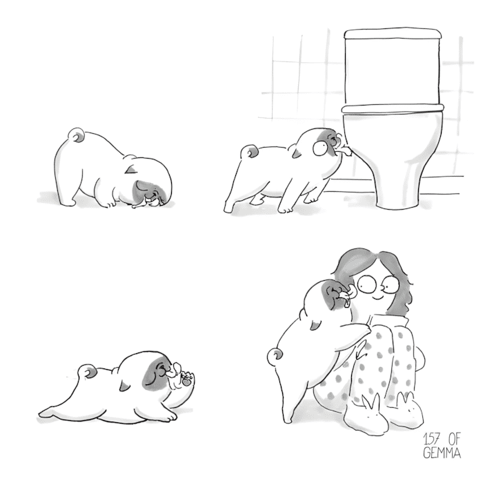 16 jopofa illusztracio ami tokeletesen bemutatja hogy milyen az elet egy mopsszal11.jpg