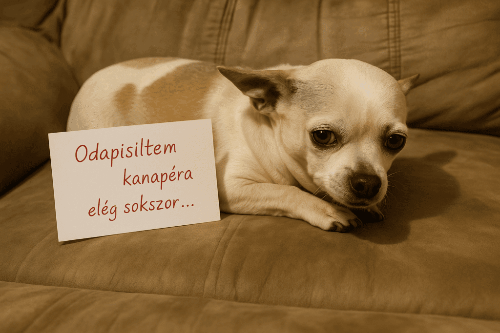 Chihuahua a kanapen es uzenet